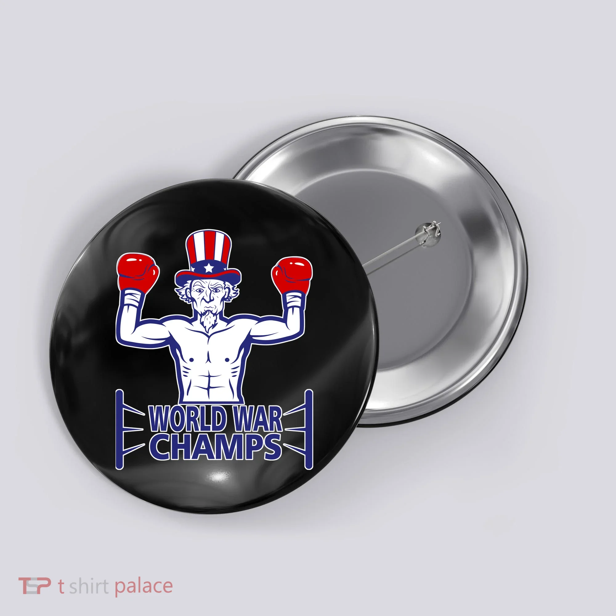 World War Champs Uncle Sam Button