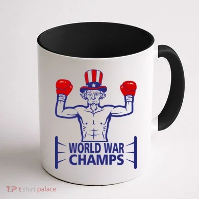 World War Champs Uncle Sam Coffee Mug back