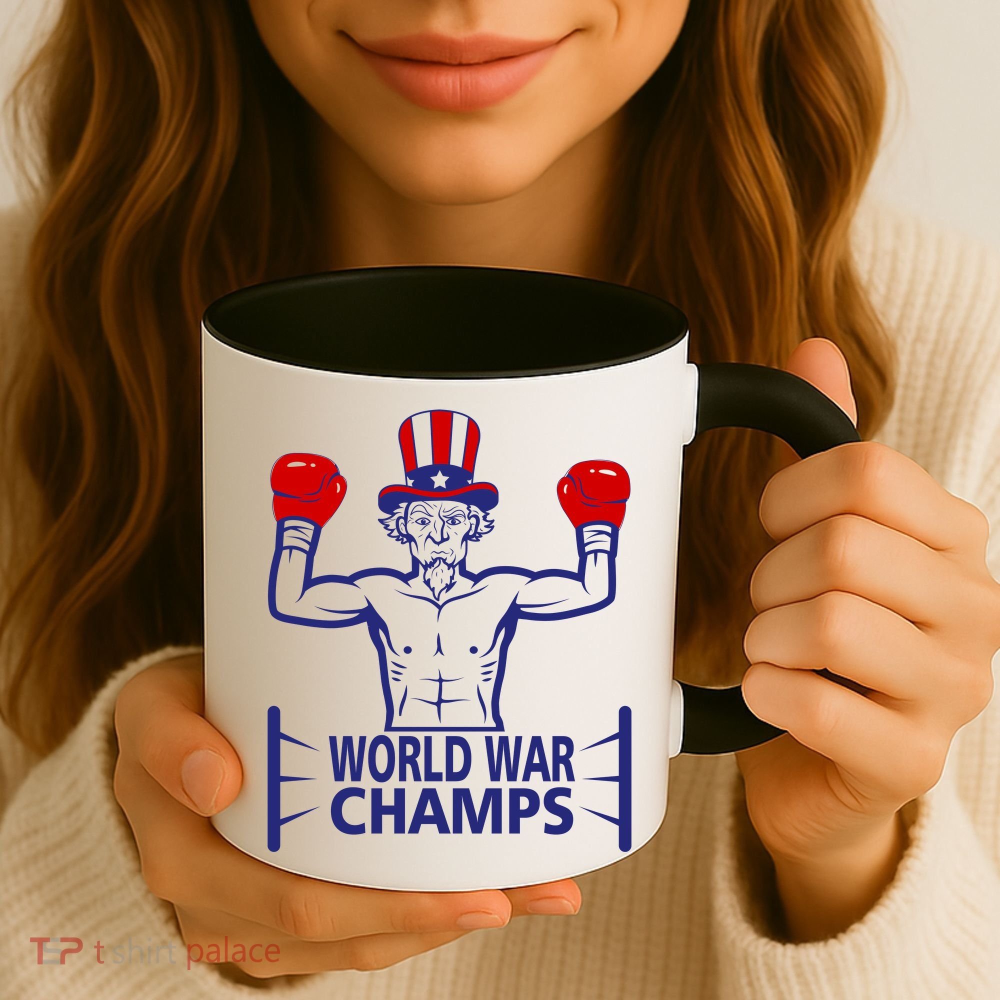 World War Champs Uncle Sam Coffee Mug