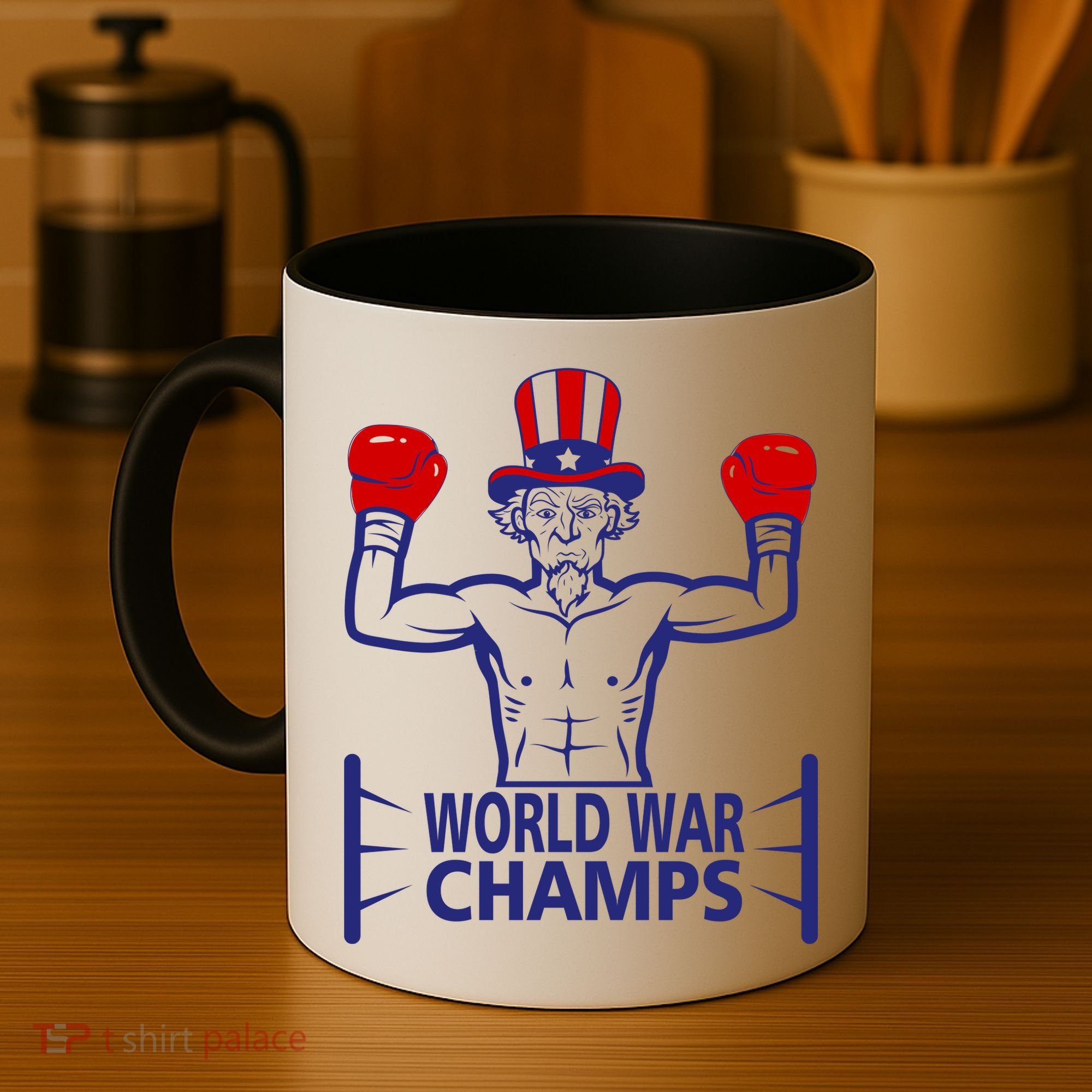 World War Champs Uncle Sam Coffee Mug