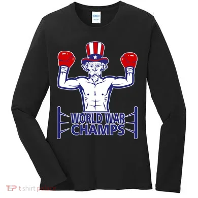 World War Champs Uncle Sam Women's Long Sleeve Shirt