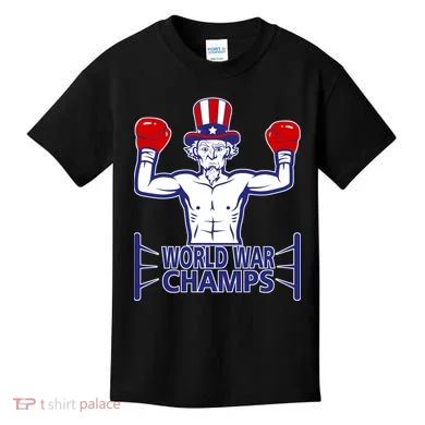 World War Champs Uncle Sam Kids T-Shirt