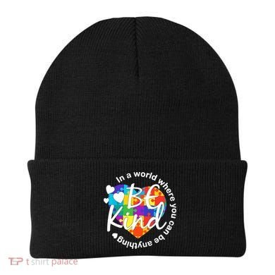 World Where You Can Be Anything Be Kind Autism Heart Beanie