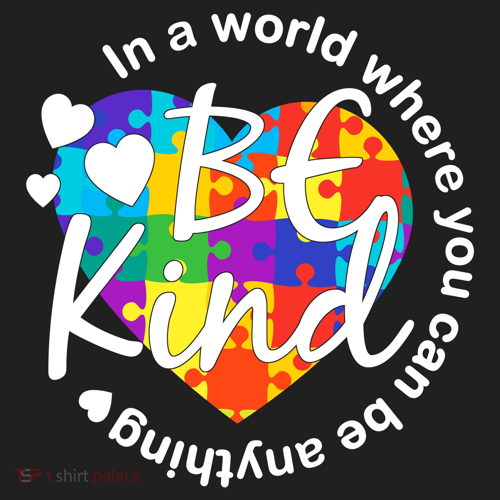 World Where You Can Be Anything Be Kind Autism Heart Beanie