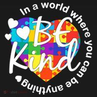 World Where You Can Be Anything Be Kind Autism Heart Women's Tank Top thumb 5