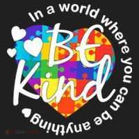 World Where You Can Be Anything Be Kind Autism Heart Hat thumb 2
