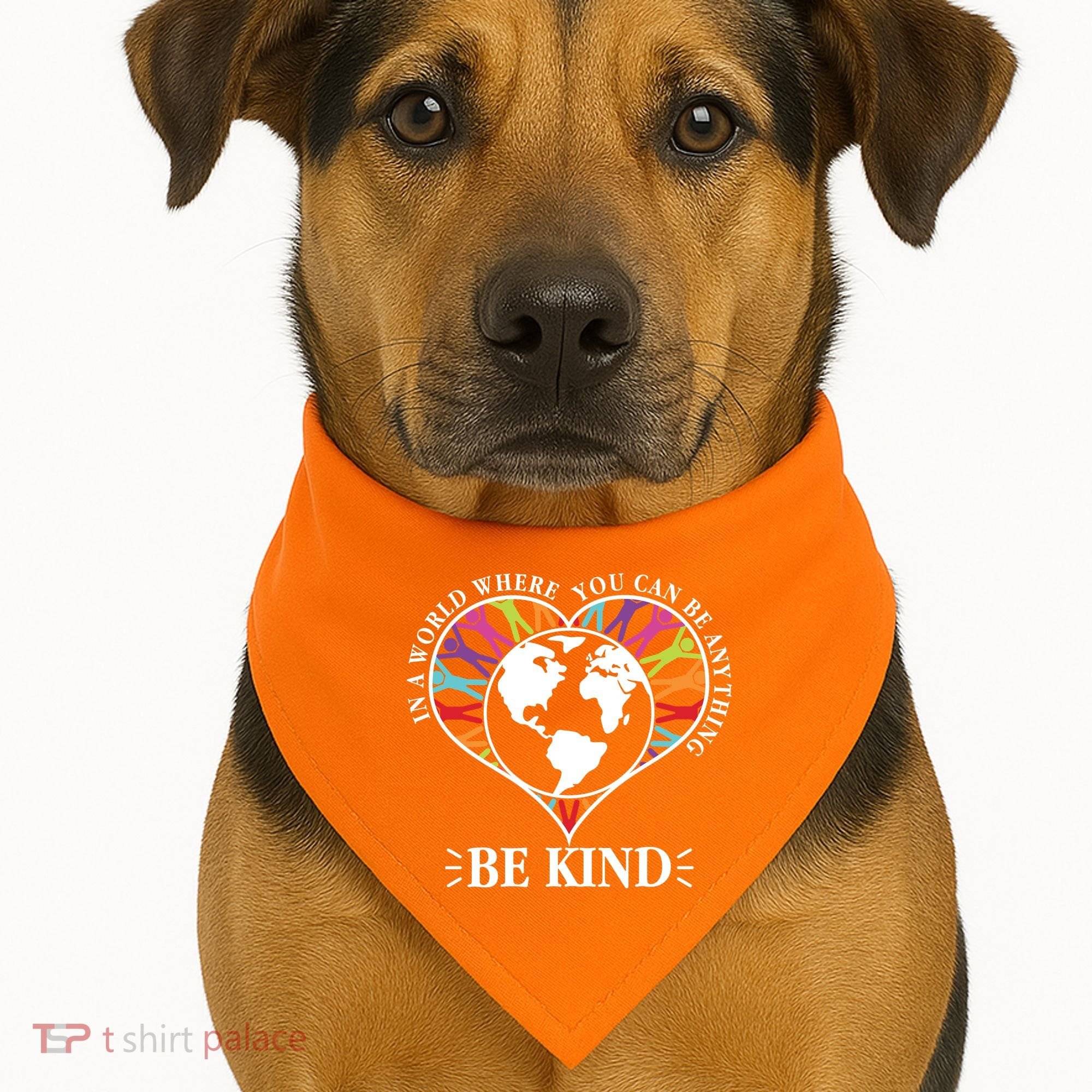 World Where You Can Be Anything Be Kind World Unity Day USA-Made Doggie Bandana