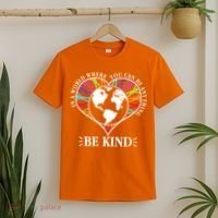 World Where You Can Be Anything Be Kind World Unity Day T-Shirt thumb 2