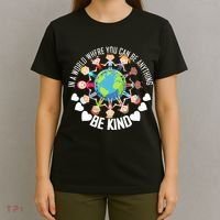 World Where You Can Be Kind Anti-Bullying T-Shirt thumb 4