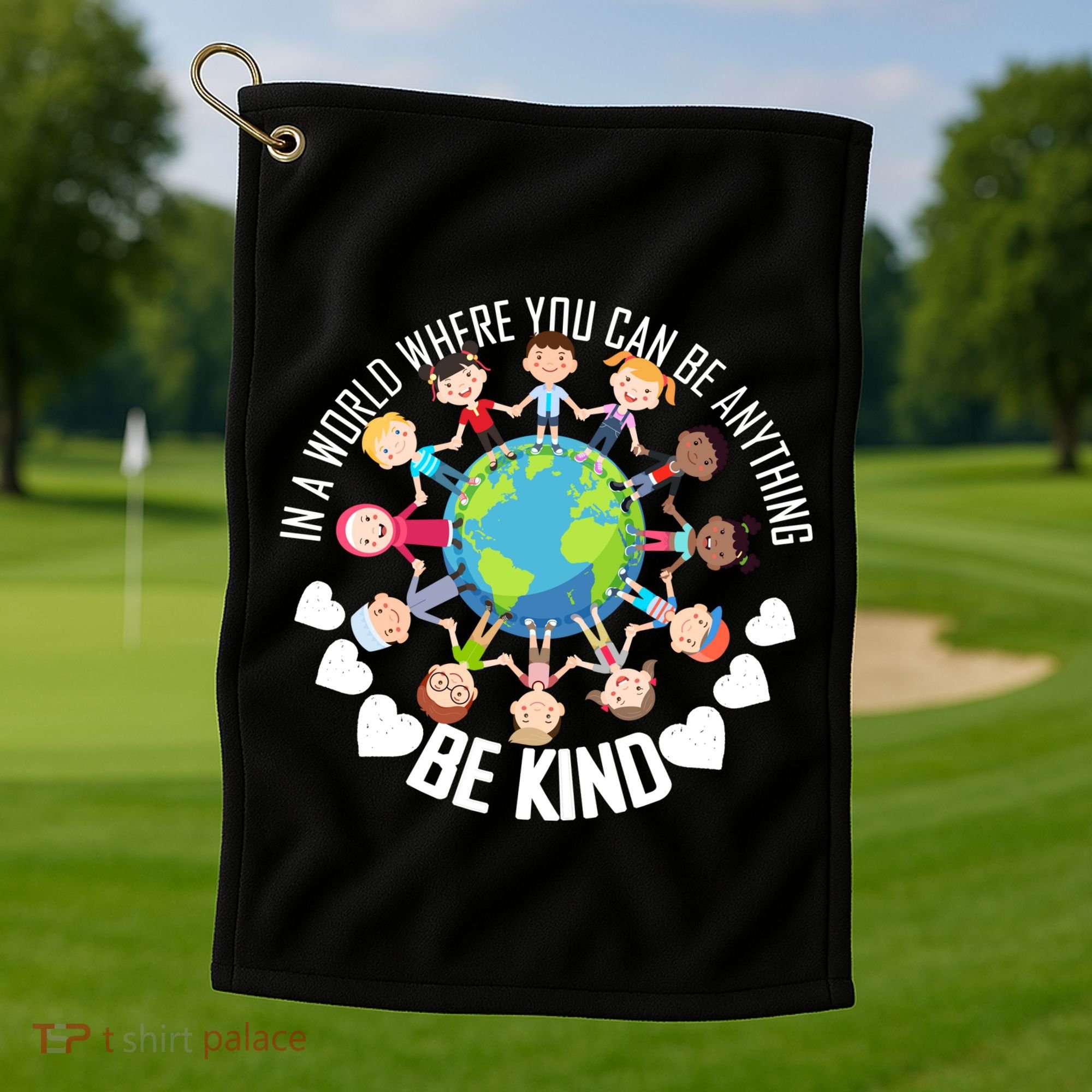 World Where You Can Be Kind Anti-Bullying Golf Towel