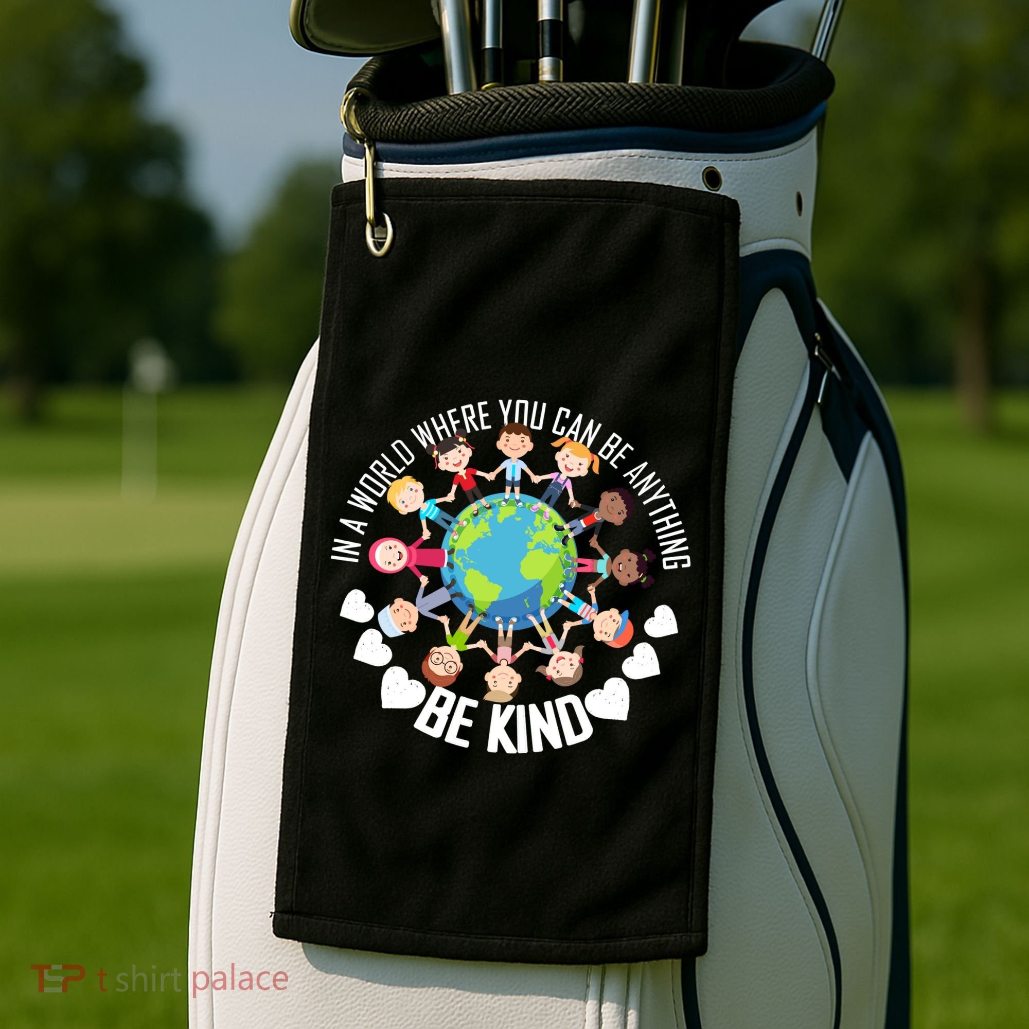 World Where You Can Be Kind Anti-Bullying Golf Towel