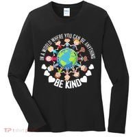 World Where You Can Be Kind Anti-Bullying Women's Long Sleeve Shirt thumb 0