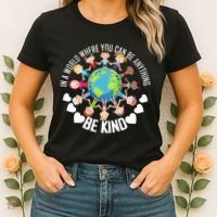World Where You Can Be Kind Anti-Bullying Women's T-Shirt thumb 2