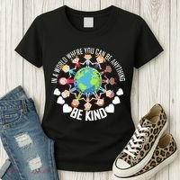 World Where You Can Be Kind Anti-Bullying Women's T-Shirt thumb 3