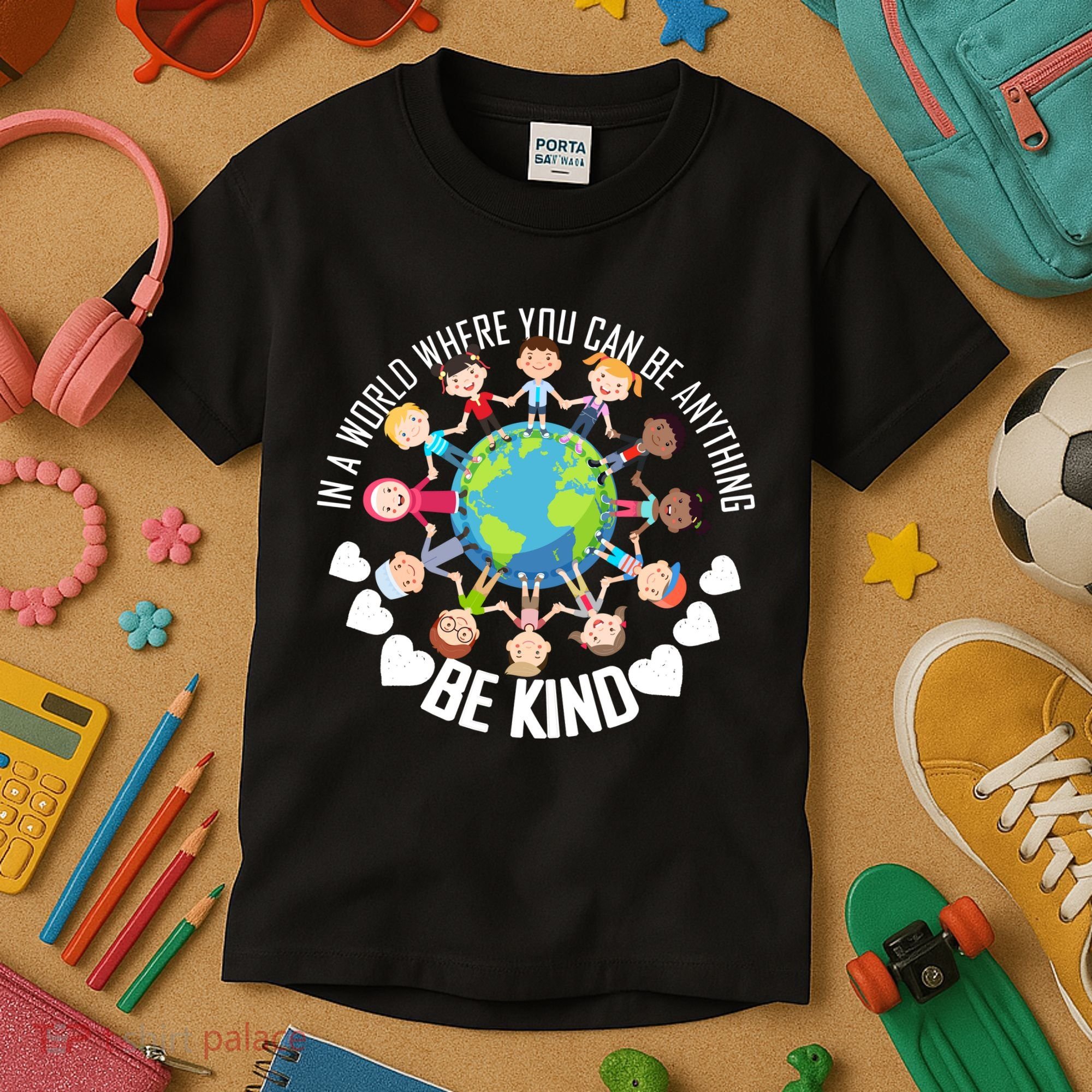 World Where You Can Be Kind Anti-Bullying Kids T-Shirt