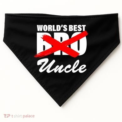 Worlds Best Bro (Uncle) Funny USA-Made Doggie Bandana