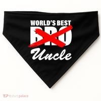 Worlds Best Bro (Uncle) Funny USA-Made Doggie Bandana thumb 0