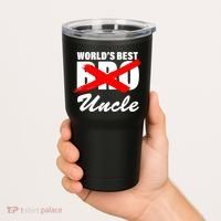 Worlds Best Bro (Uncle) Funny Tumbler thumb 2