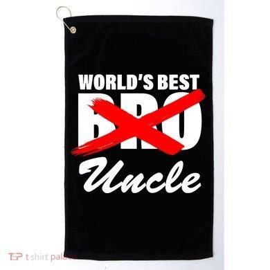 Worlds Best Bro (Uncle) Funny Golf Towel