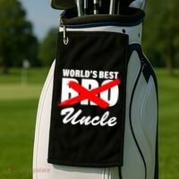 Worlds Best Bro (Uncle) Funny Golf Towel thumb 2