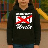 Worlds Best Bro (Uncle) Funny Kids Hoodie thumb 3