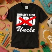 Worlds Best Bro (Uncle) Funny Kids T-Shirt thumb 3