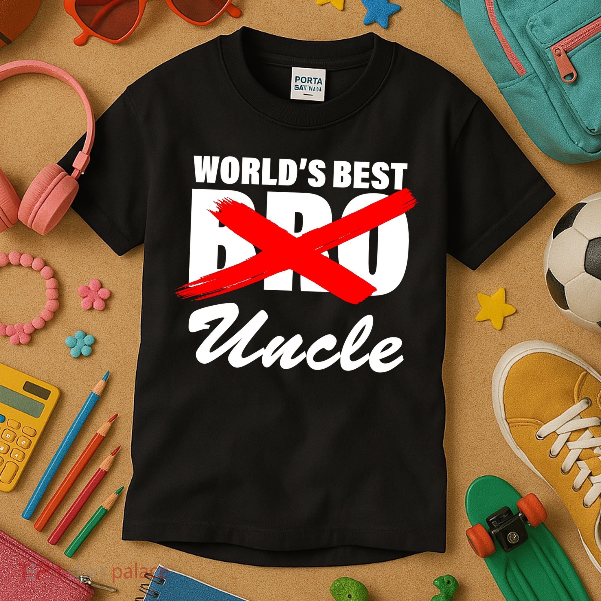 Worlds Best Bro (Uncle) Funny Kids T-Shirt