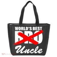Worlds Best Bro (Uncle) Funny Tote Bag thumb 0