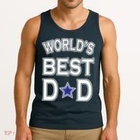World's Best Dad Dallas Football Tank Top thumb 3
