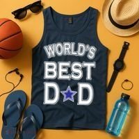 World's Best Dad Dallas Football Tank Top thumb 4