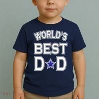 World's Best Dad Dallas Football Toddler T-Shirt thumb 2