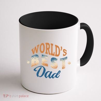 World's Best Dad Wave Coffee Mug back