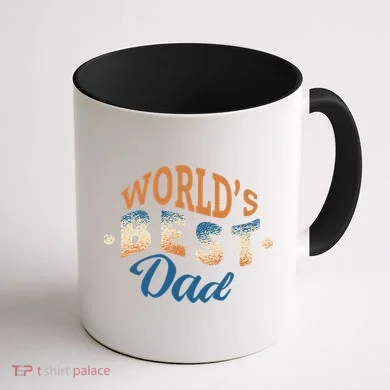 World's Best Dad Wave Coffee Mug back