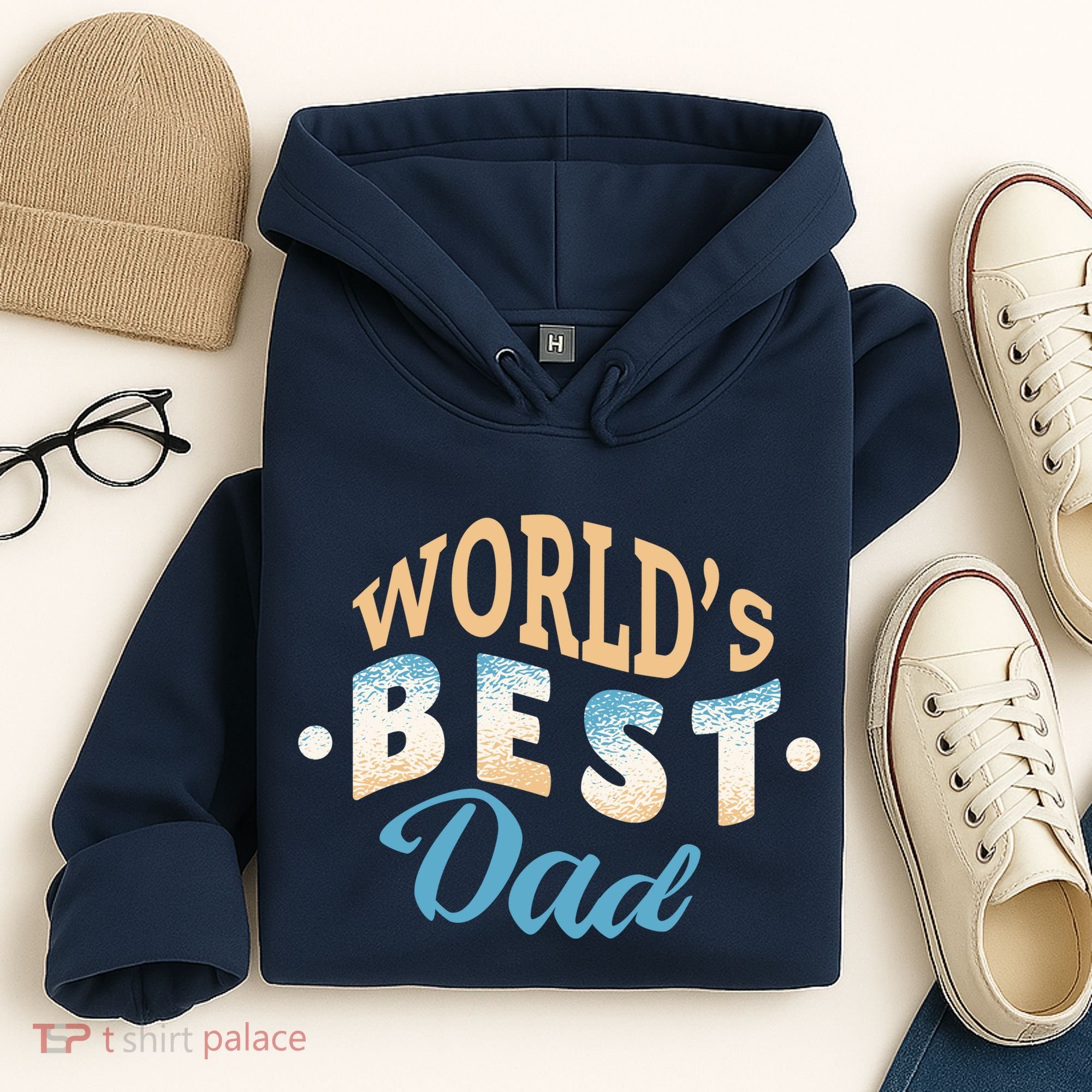 World's Best Dad Wave Hoodie