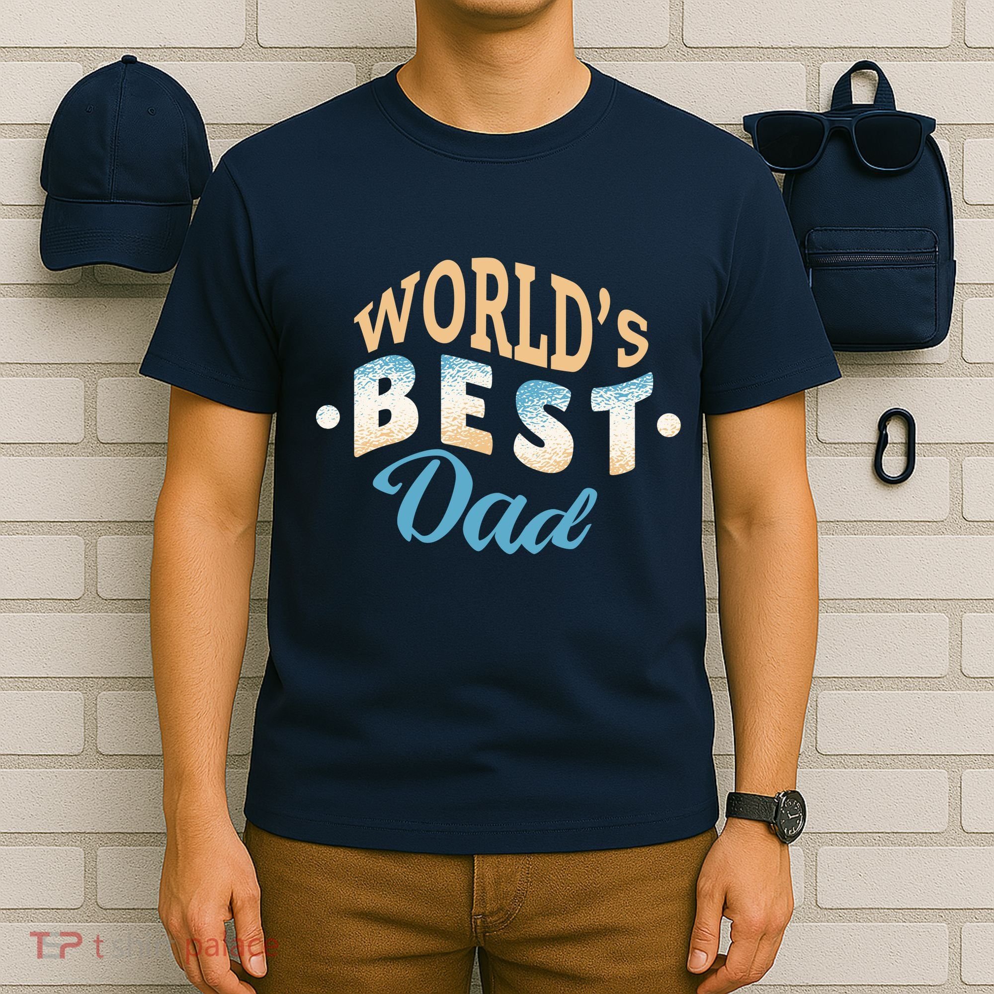World's Best Dad Wave T-Shirt