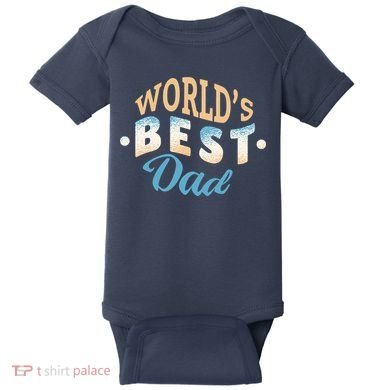 World's Best Dad Wave Baby Bodysuit