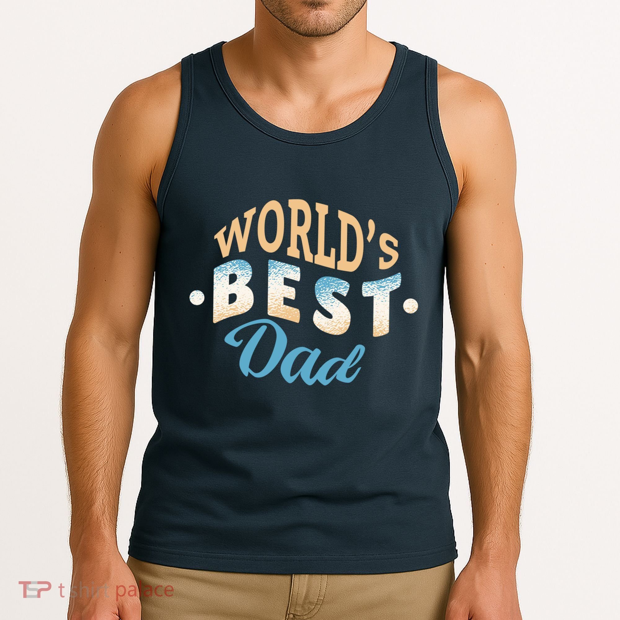 World's Best Dad Wave Tank Top