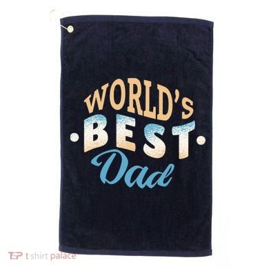 World's Best Dad Wave Golf Towel