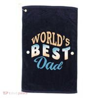 World's Best Dad Wave Golf Towel thumb 0