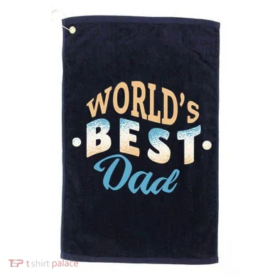 World's Best Dad Wave Golf Towel