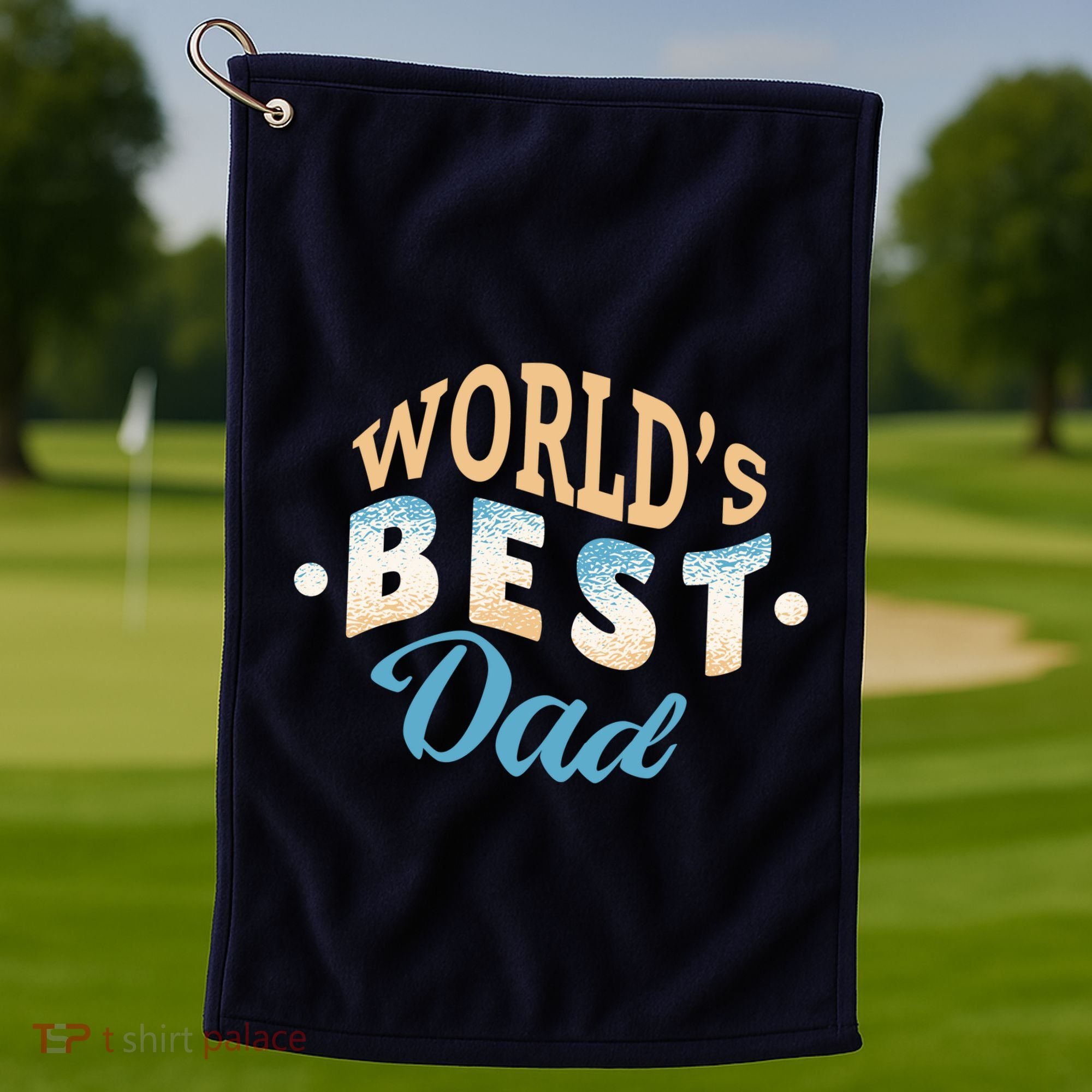 World's Best Dad Wave Golf Towel