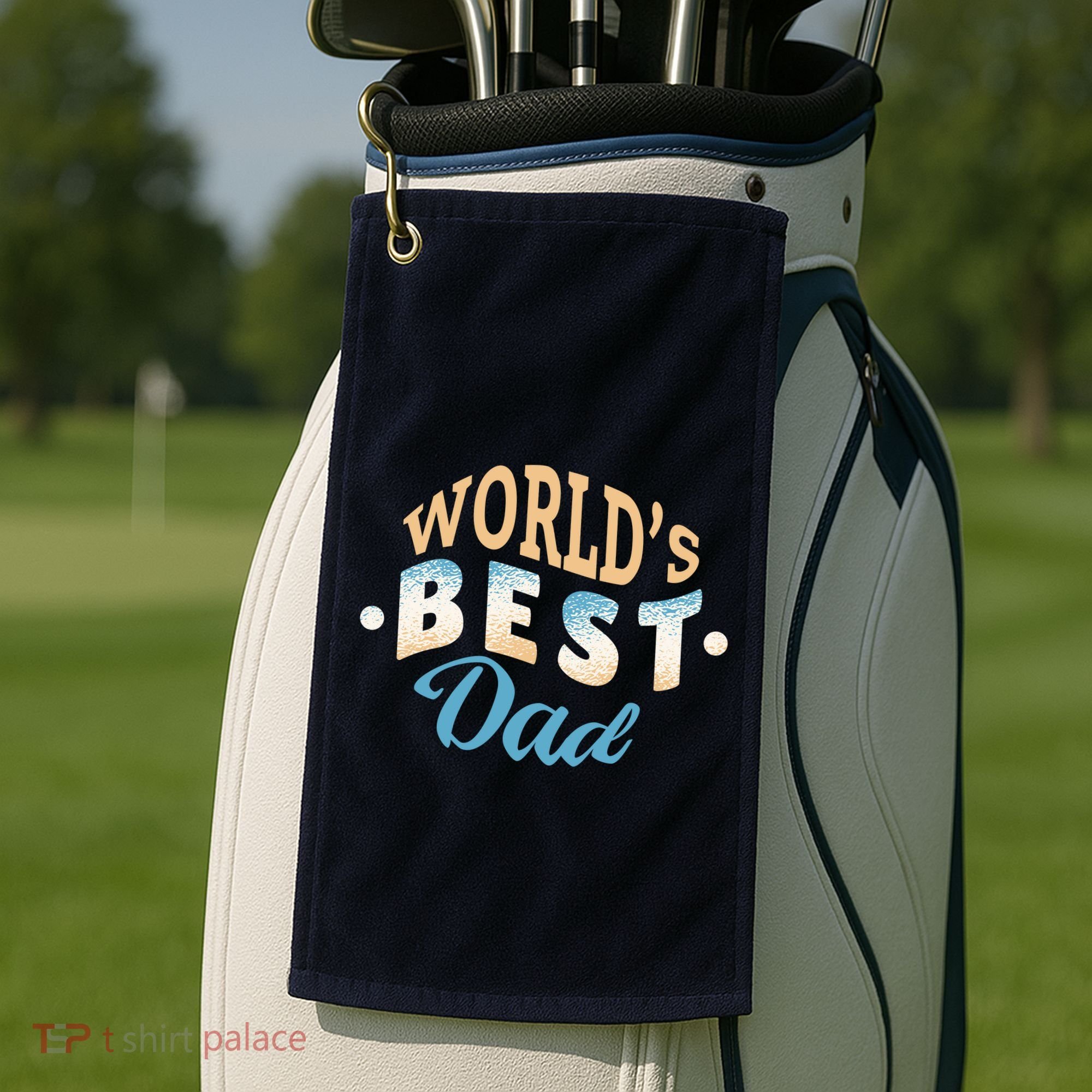 World's Best Dad Wave Golf Towel