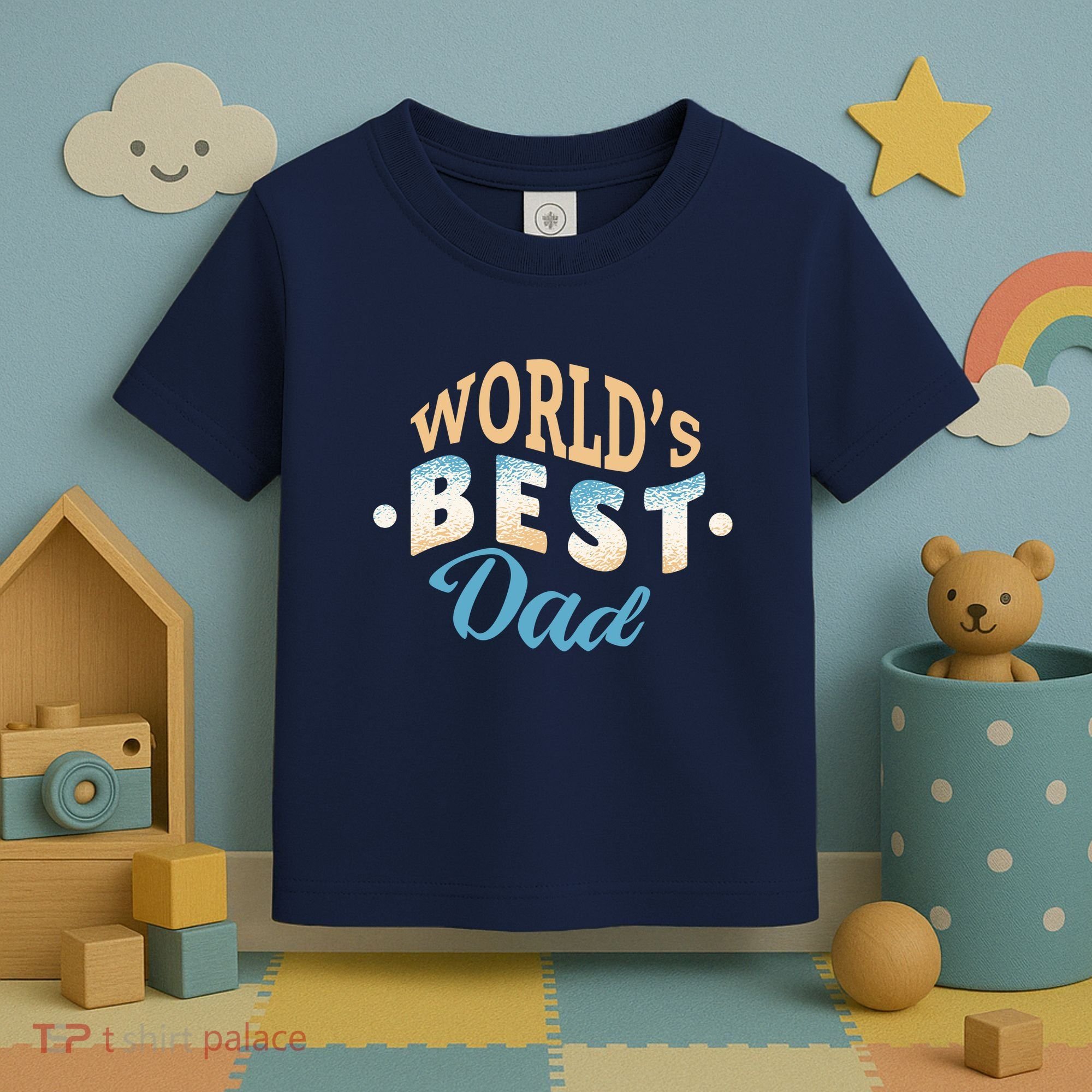 World's Best Dad Wave Toddler T-Shirt