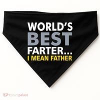 World's Best Farter I Mean Father USA-Made Doggie Bandana thumb 0