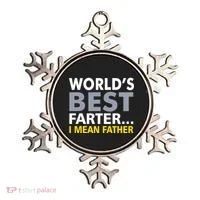 World's Best Farter I Mean Father Ornament thumb 0