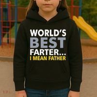 World's Best Farter I Mean Father Kids Hoodie thumb 3