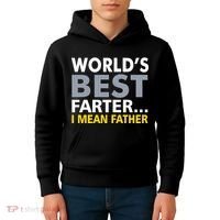 World's Best Farter I Mean Father Kids Hoodie thumb 4
