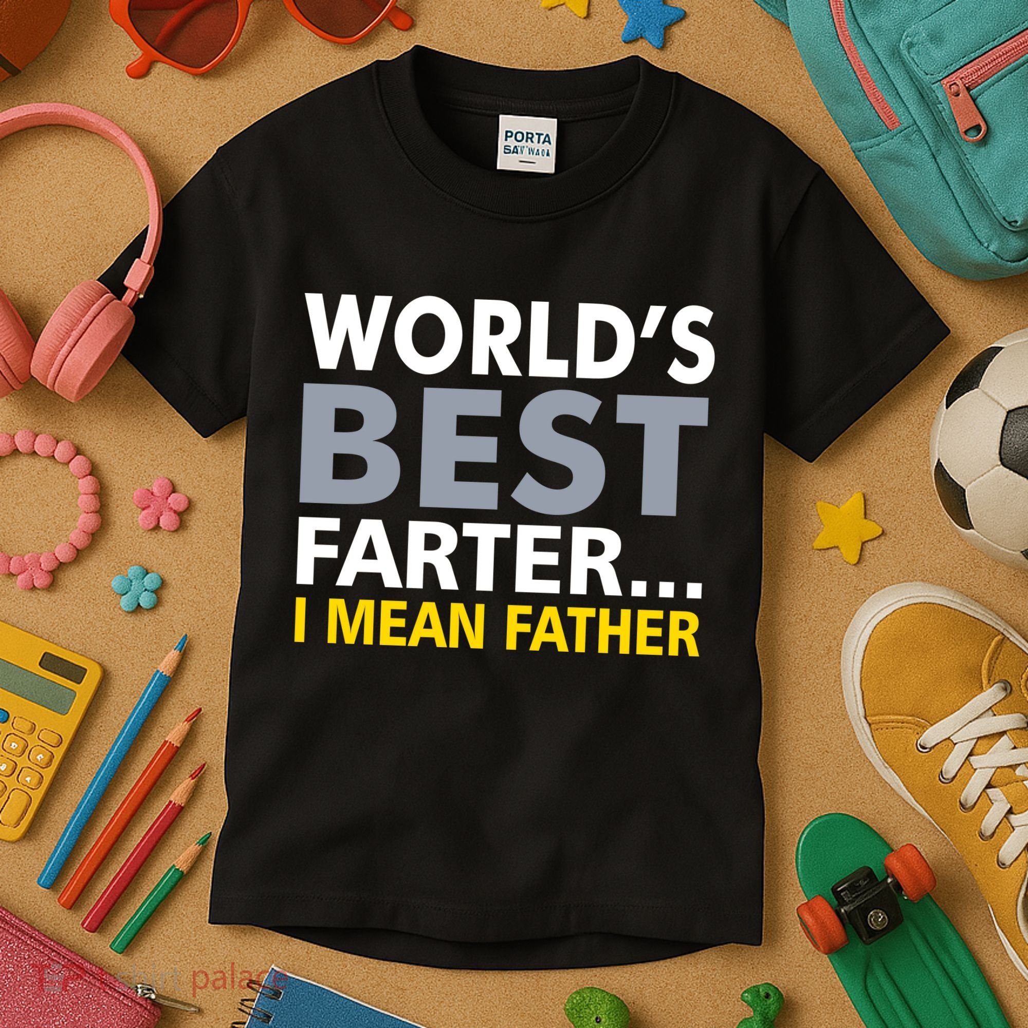 World's Best Farter I Mean Father Kids T-Shirt