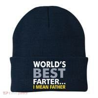 World's Best Farter I Mean Father Funny Dad Beanie thumb 0