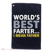 World's Best Farter I Mean Father Funny Dad Golf Towel thumb 0